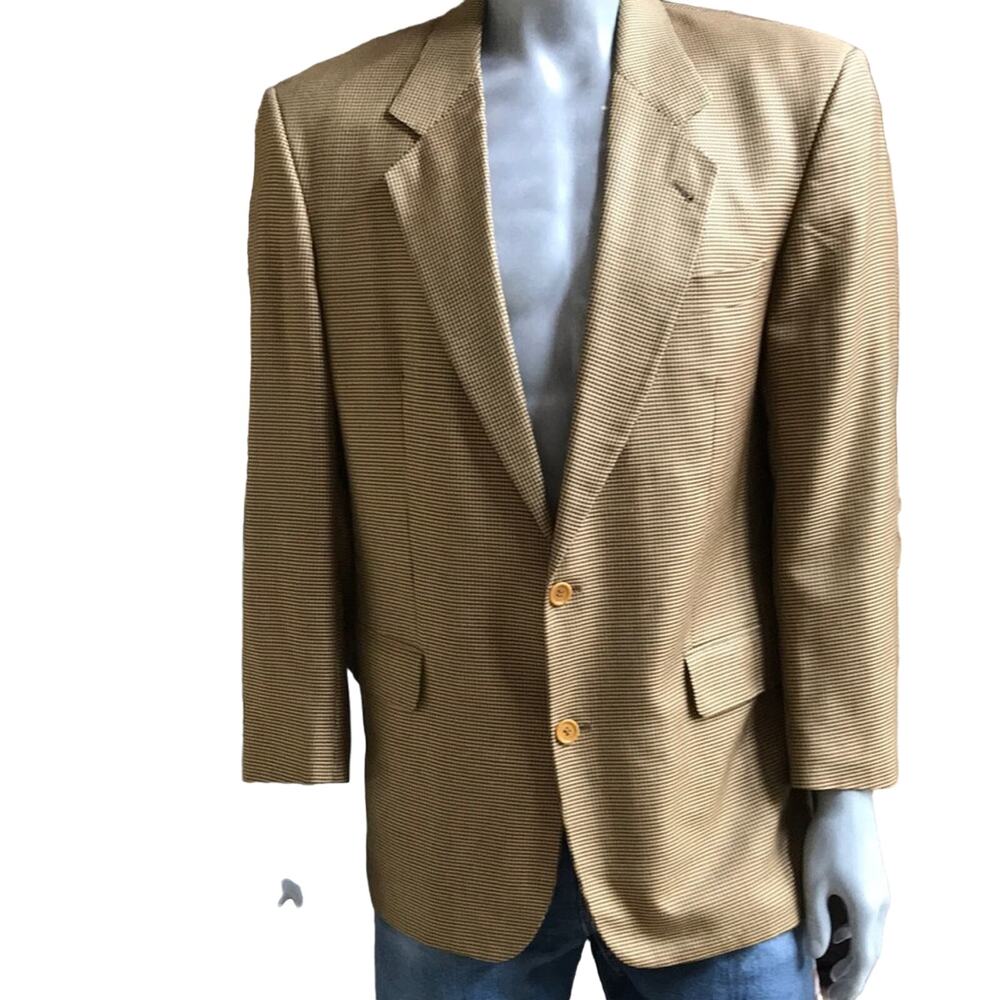 Boss Hugo Boss Saks Fifth Avenue Corleone Gold Silk Wool Sport Coat Men's 40L